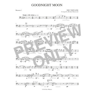 Goodnight Moon (arr. Michael Markowski) - Bassoon 1