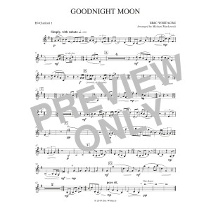 Goodnight Moon (arr. Michael Markowski) - Bb Clarinet 1