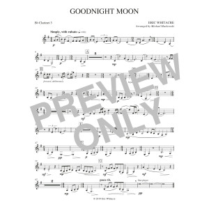 Goodnight Moon (arr. Michael Markowski) - Bb Clarinet 3