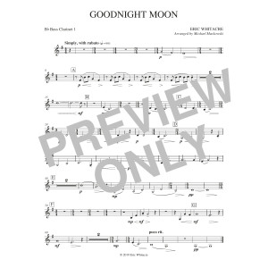 Goodnight Moon (arr. Michael Markowski) - Bb Bass Clarinet 1