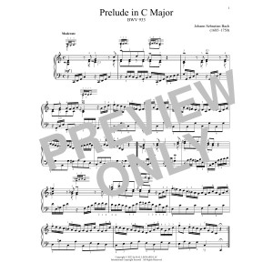 Prelude In C Major, BWV 933