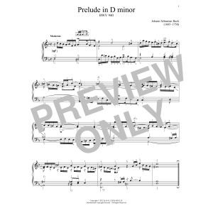 Prelude In D Minor, BWV 940