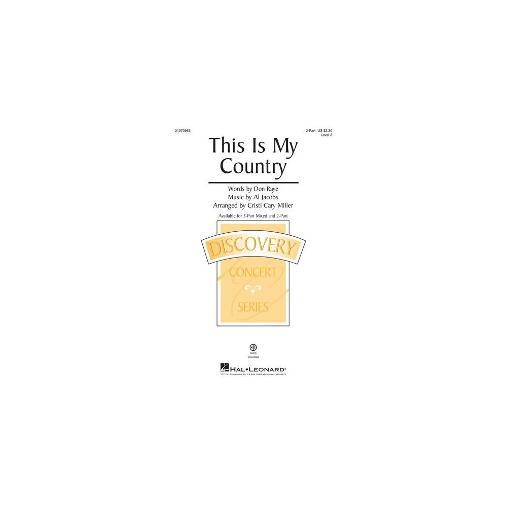 This Is My Country (arr. Cristi Cary Miller)
