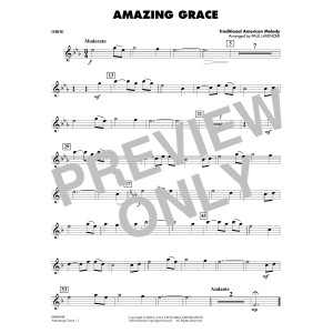 Amazing Grace (arr. Paul Lavender) - Oboe