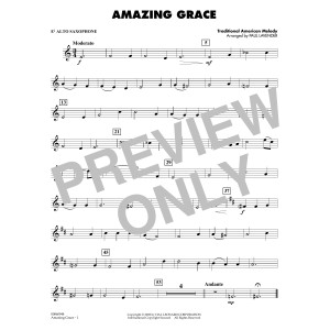 Amazing Grace (arr. Paul Lavender) - Eb Alto Saxophone