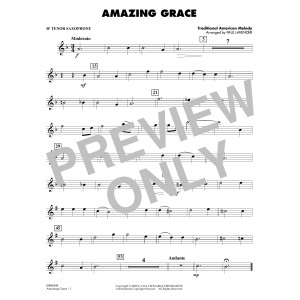 Amazing Grace (arr. Paul Lavender) - Bb Tenor Saxophone