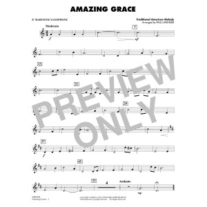 Amazing Grace (arr. Paul Lavender) - Eb Baritone Saxophone