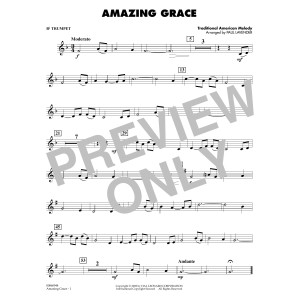 Amazing Grace (arr. Paul Lavender) - Bb Trumpet