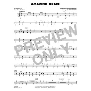 Amazing Grace (arr. Paul Lavender) - Percussion 1