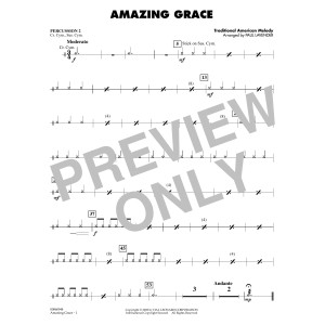 Amazing Grace (arr. Paul Lavender) - Percussion 2