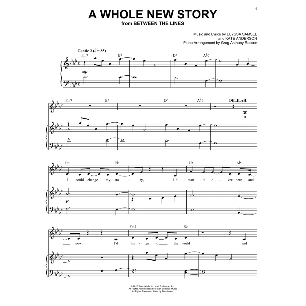 A Whole New Story (from Between The Lines)