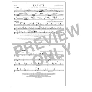 Rap Hits (Low, Yeah!, Industry Baby) - Flute 1