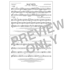 Rap Hits (Low, Yeah!, Industry Baby) - Clarinet 2