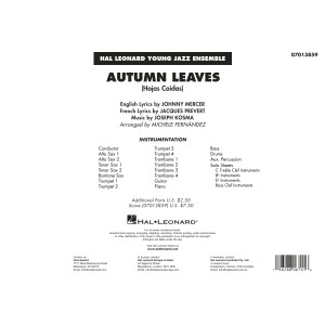 Autumn Leaves (Hojas Caídas) (arr. Michele Fernández) - Conductor Score (Full Score)