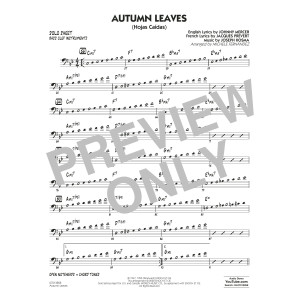 Autumn Leaves (Hojas Caídas) (arr. Michele Fernández) - Bass Clef Solo Sheet
