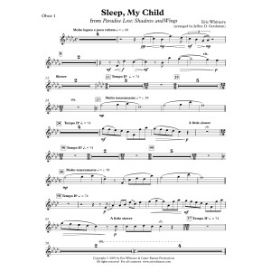 Sleep, My Child (from Paradise Lost: Shadows and Wings) - Oboe 1
