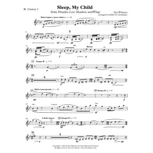 Sleep, My Child (from Paradise Lost: Shadows and Wings) - Bb Clarinet 2
