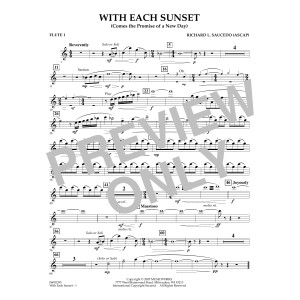 With Each Sunset (Comes the Promise of a New Day) - Flute 1