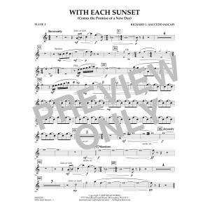 With Each Sunset (Comes the Promise of a New Day) - Flute 2