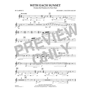 With Each Sunset (Comes the Promise of a New Day) - Bb Clarinet 2