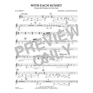 With Each Sunset (Comes the Promise of a New Day) - Bb Clarinet 3
