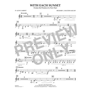 With Each Sunset (Comes the Promise of a New Day) - Eb Alto Clarinet