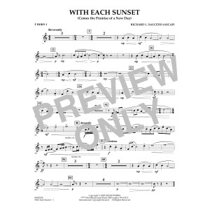 With Each Sunset (Comes the Promise of a New Day) - F Horn 1
