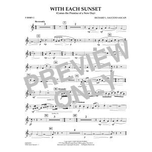 With Each Sunset (Comes the Promise of a New Day) - F Horn 2