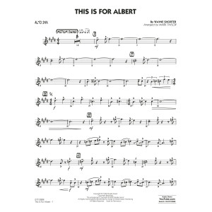 This Is For Albert (arr. Mark Taylor) - Alto Sax