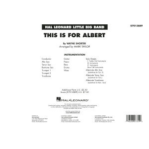 This Is For Albert (arr. Mark Taylor) - Full Score