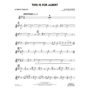 This Is For Albert (arr. Mark Taylor) - Alternate Tenor Sax