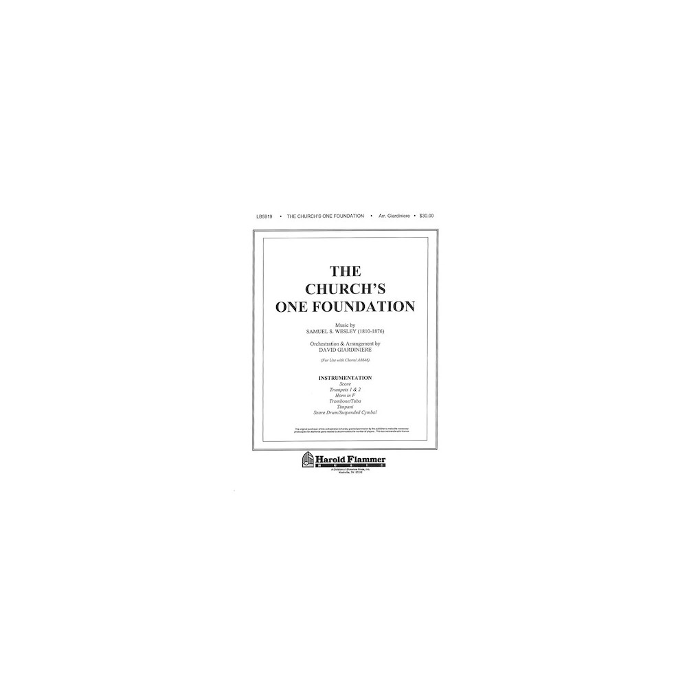 The Church's One Foundation (arr. David Giardiniere) - Full Score
