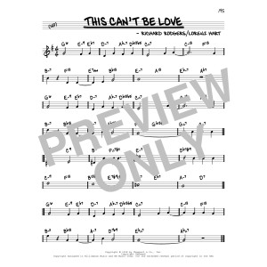 This Can't Be Love (arr. David Hazeltine)