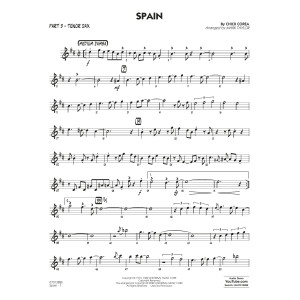 Spain (arr. Mark Taylor) - Part 3 - Tenor Sax