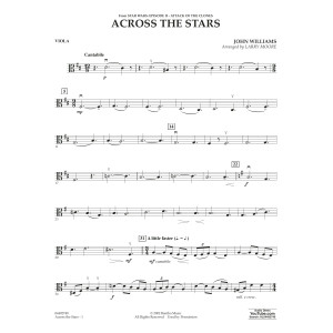 Across The Stars (from Star Wars: Attack of the Clones) (arr. Moore) - Viola