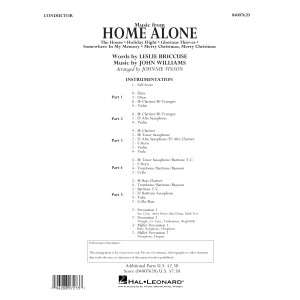 Music from Home Alone - Conductor Score (Full Score)