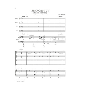 Sing Gently (for Piano Quintet) - Full Score