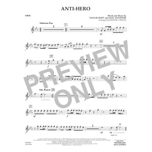 Anti-Hero (arr. Johnnie Vinson) - Oboe