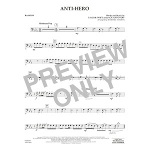 Anti-Hero (arr. Johnnie Vinson) - Bassoon