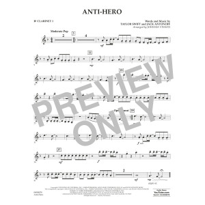 Anti-Hero (arr. Johnnie Vinson) - Bb Clarinet 1