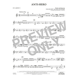 Anti-Hero (arr. Johnnie Vinson) - Bb Clarinet 2