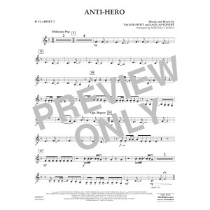 Anti-Hero (arr. Johnnie Vinson) - Bb Clarinet 3