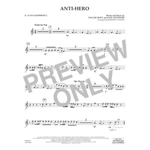 Anti-Hero (arr. Johnnie Vinson) - Eb Alto Saxophone 2