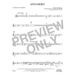 Anti-Hero (arr. Johnnie Vinson) - Eb Baritone Saxophone
