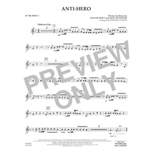 Anti-Hero (arr. Johnnie Vinson) - Bb Trumpet 1