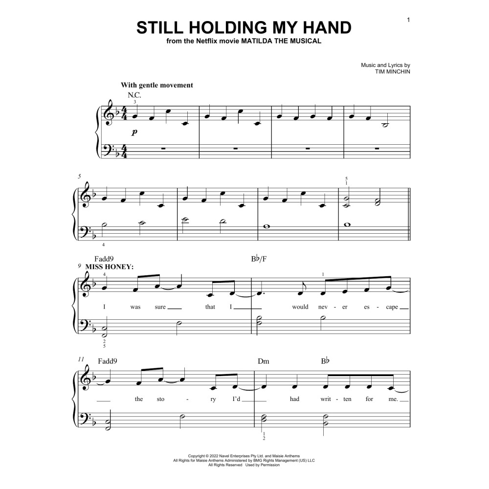 Still Holding My Hand (from the Netflix movie Matilda The Musical)