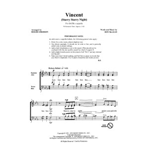 Vincent (Starry Starry Night) (arr. Roger Emerson)