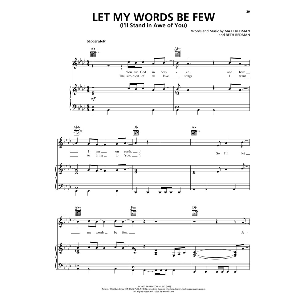 Let My Words Be Few (You Are God In Heaven)