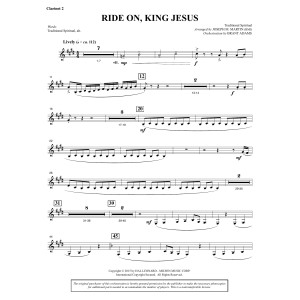 Ride On, King Jesus (arr. Joseph M. Martin) - Bb Clarinet 2
