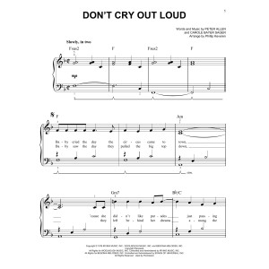 Don't Cry Out Loud (We Don't Cry Out Loud) (arr. Phillip Keveren)